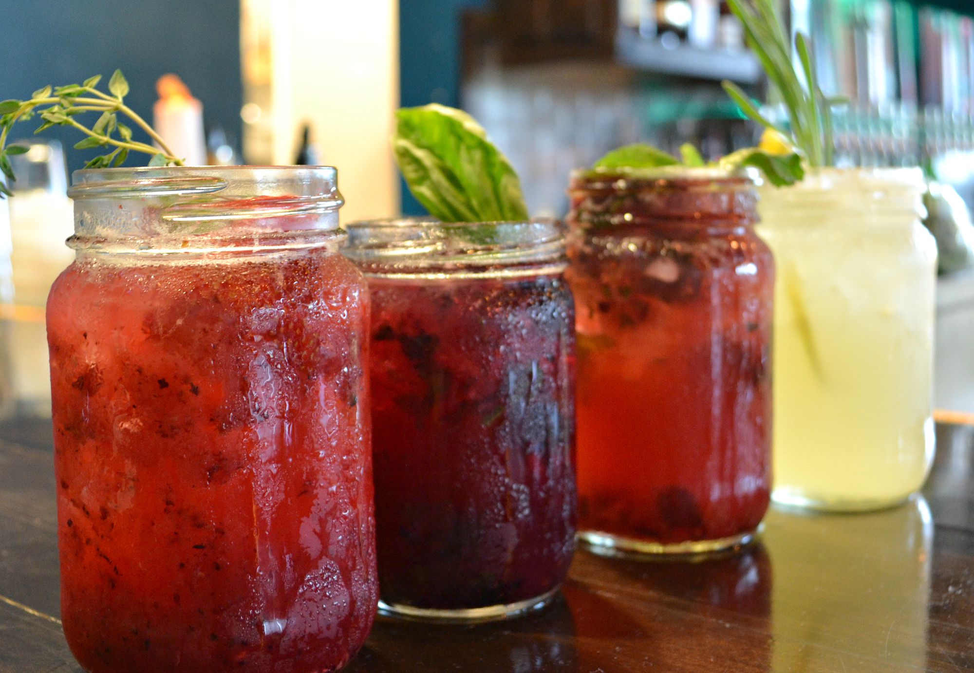 Herbs for Summer Cocktails, Mason Jar Tavern