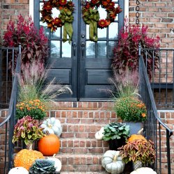 colorful front porch